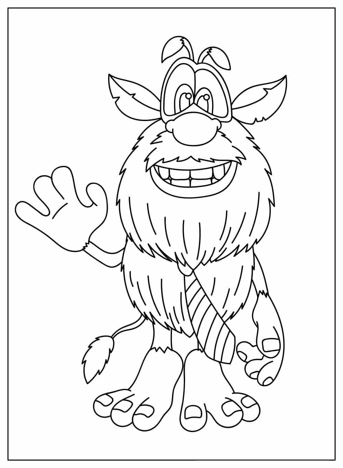 Fisa de colorat cu Booba salutand 10